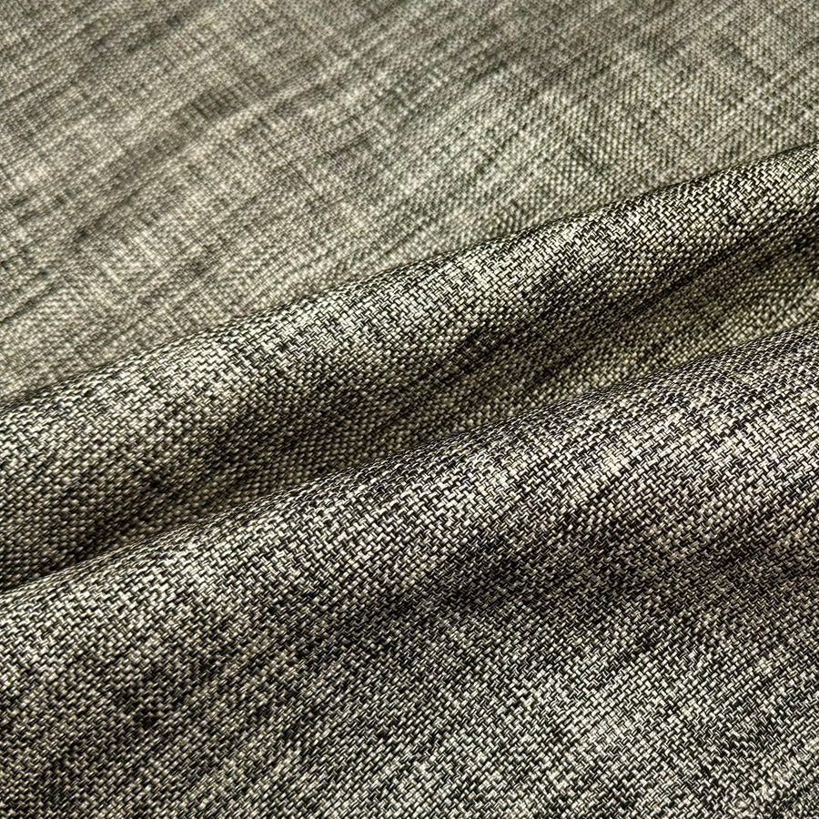 Woven Upholstery Remnant - Ivory/Black