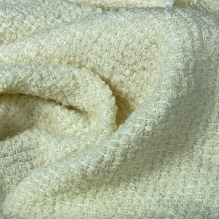 Wool Upholstery Designer Remnant  - Ivory