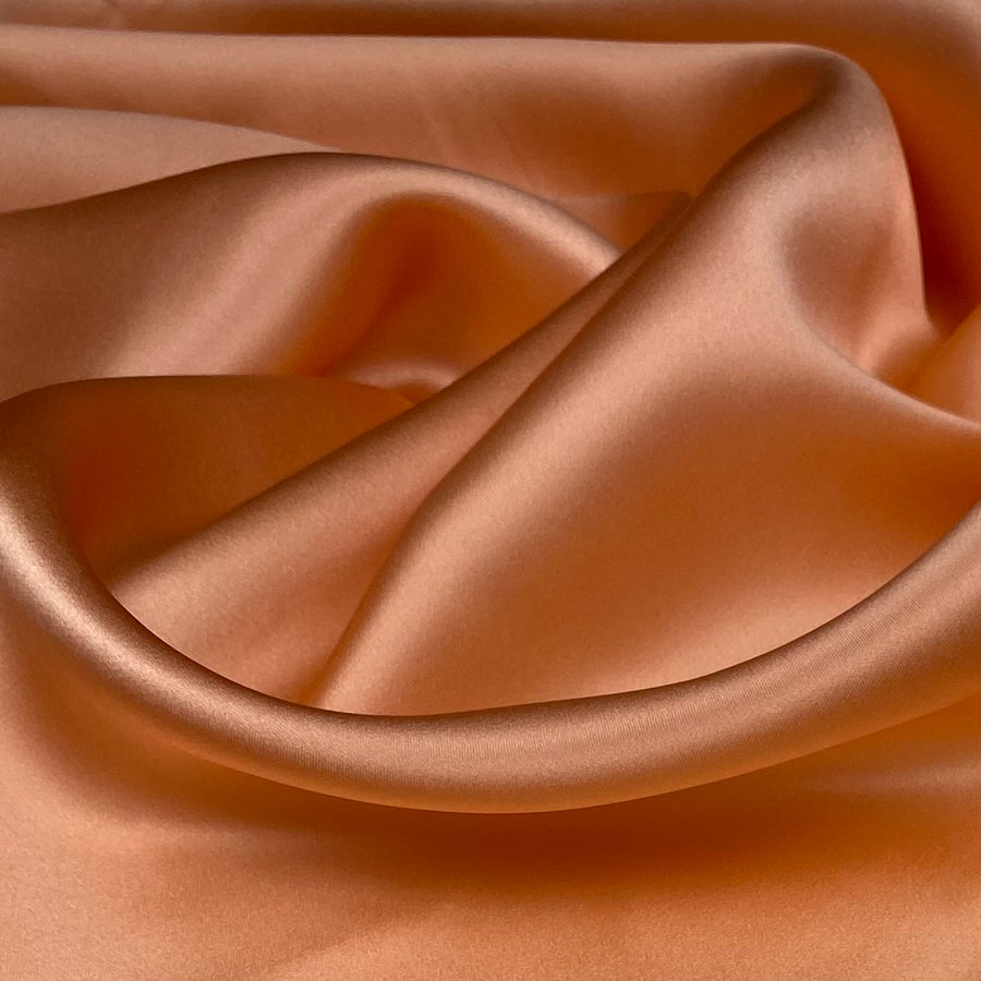 Mulberry Silk Charmeuse Satin - Peach