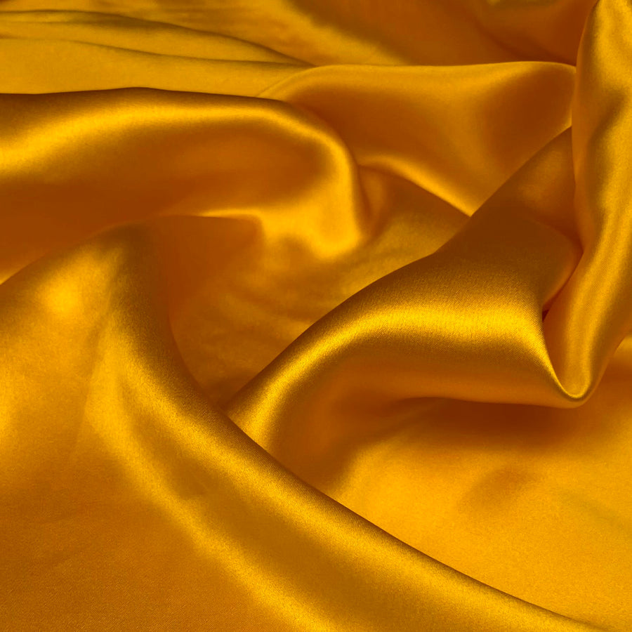Mulberry Silk Charmeuse Satin - Sunflower Yellow