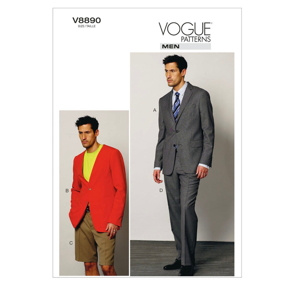 Vogue Men V8890 - Career/Suits Sewing Pattern