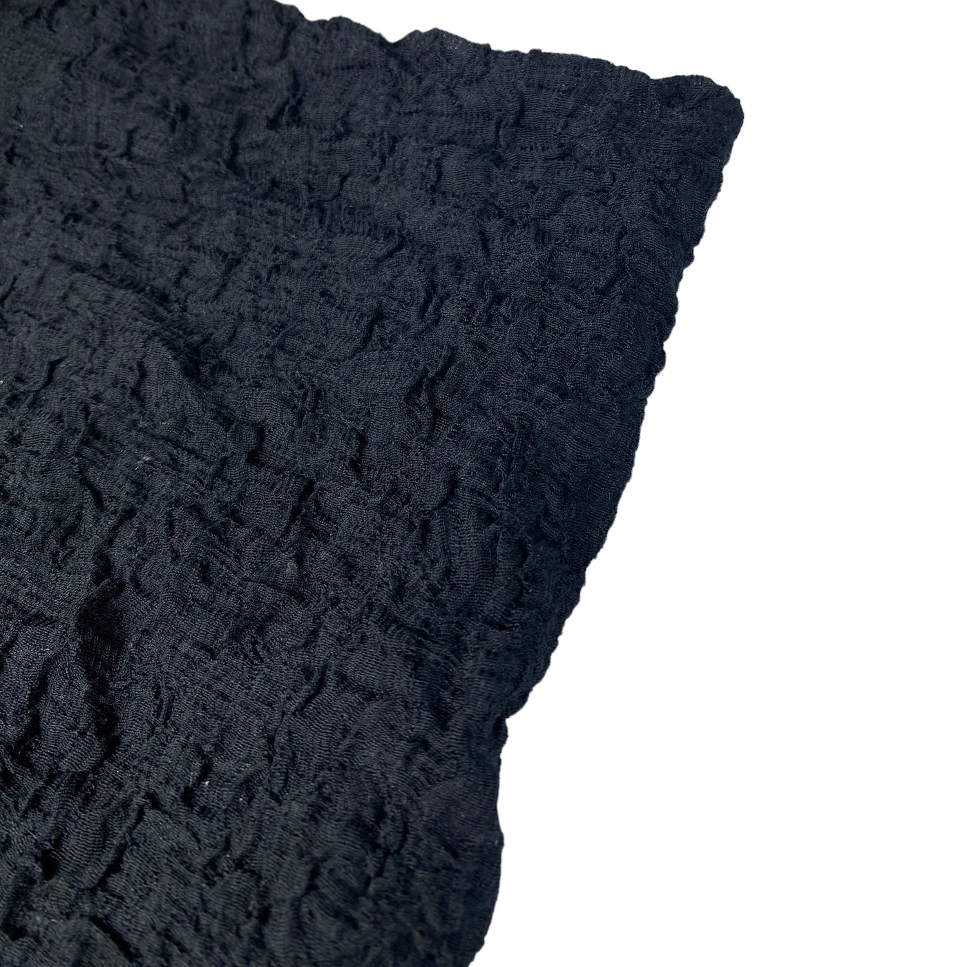 Crinkled Stretch Knit - Black