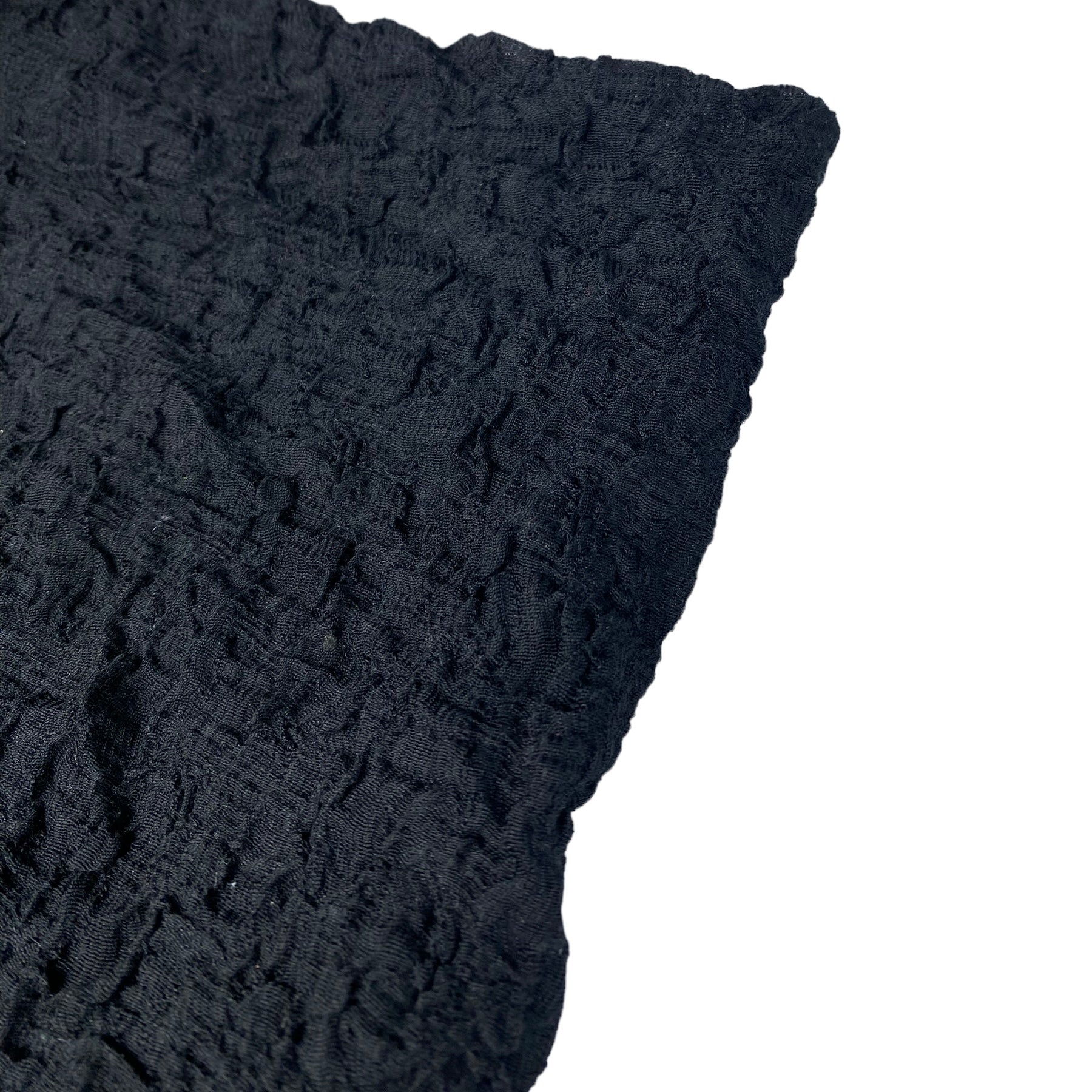 Crinkled Stretch Knit - Black