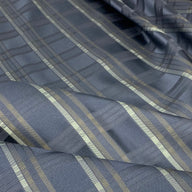 Plaid Silk/Polyester - Black / Green - Remnant