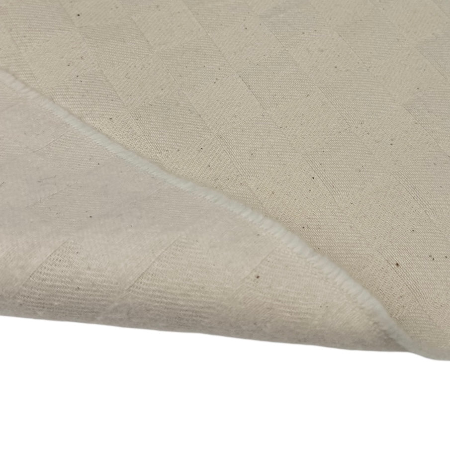 Checkered Twill Cotton Canvas 8oz Natural