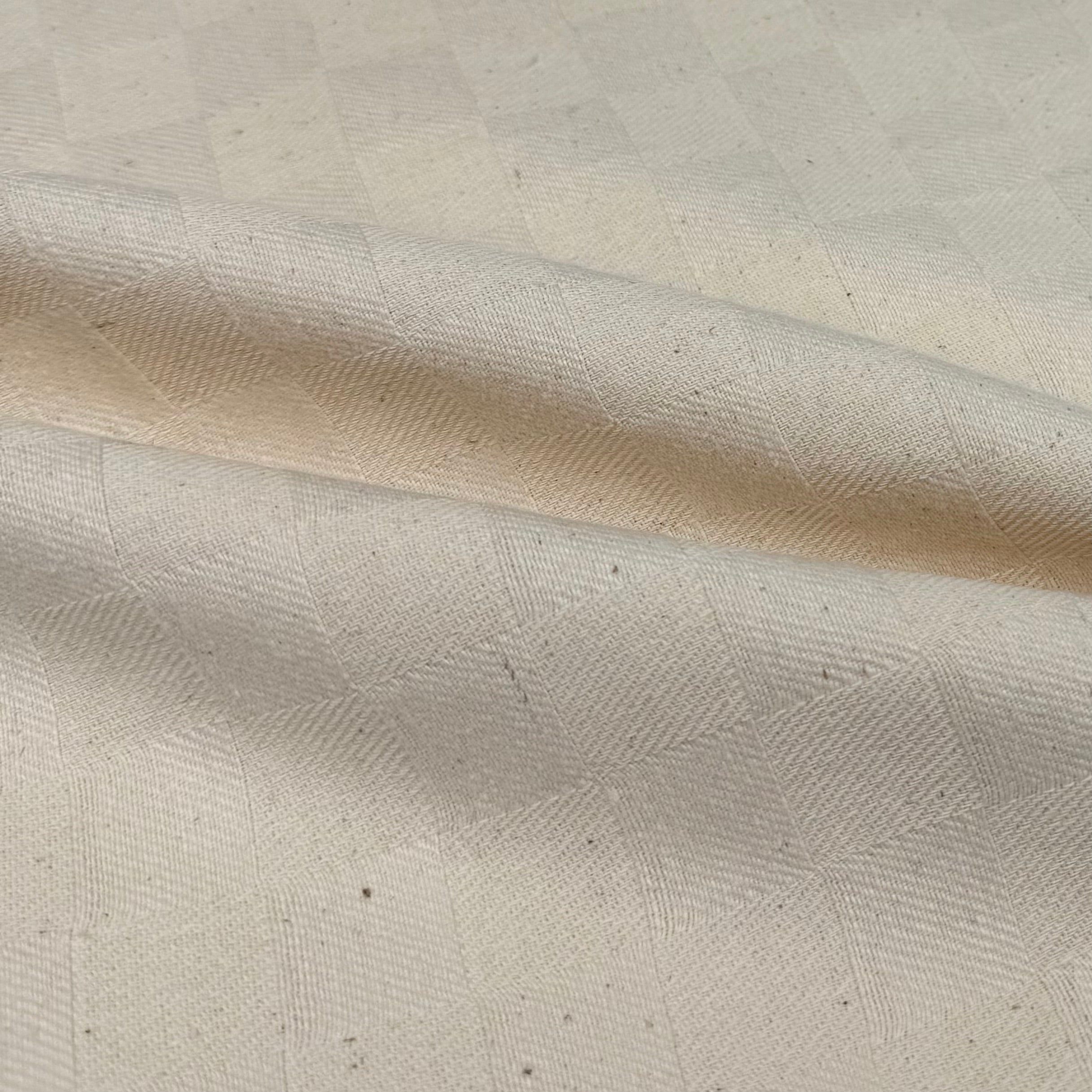 Checkered Twill Cotton Canvas 8oz Natural