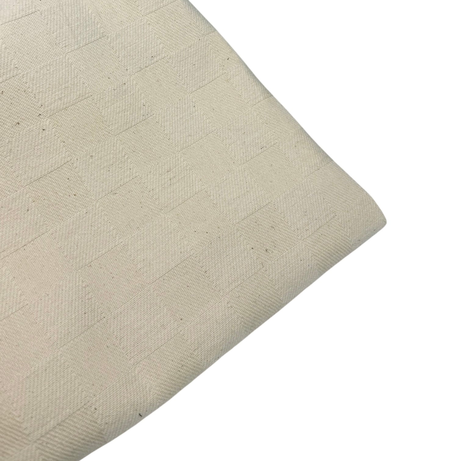 Checkered Twill Cotton Canvas 8oz Natural
