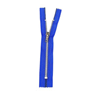 Closed-End Metal Zipper 5” - Blue/Silver