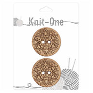 Coconut Button 2 Hole 38mm Light Brown