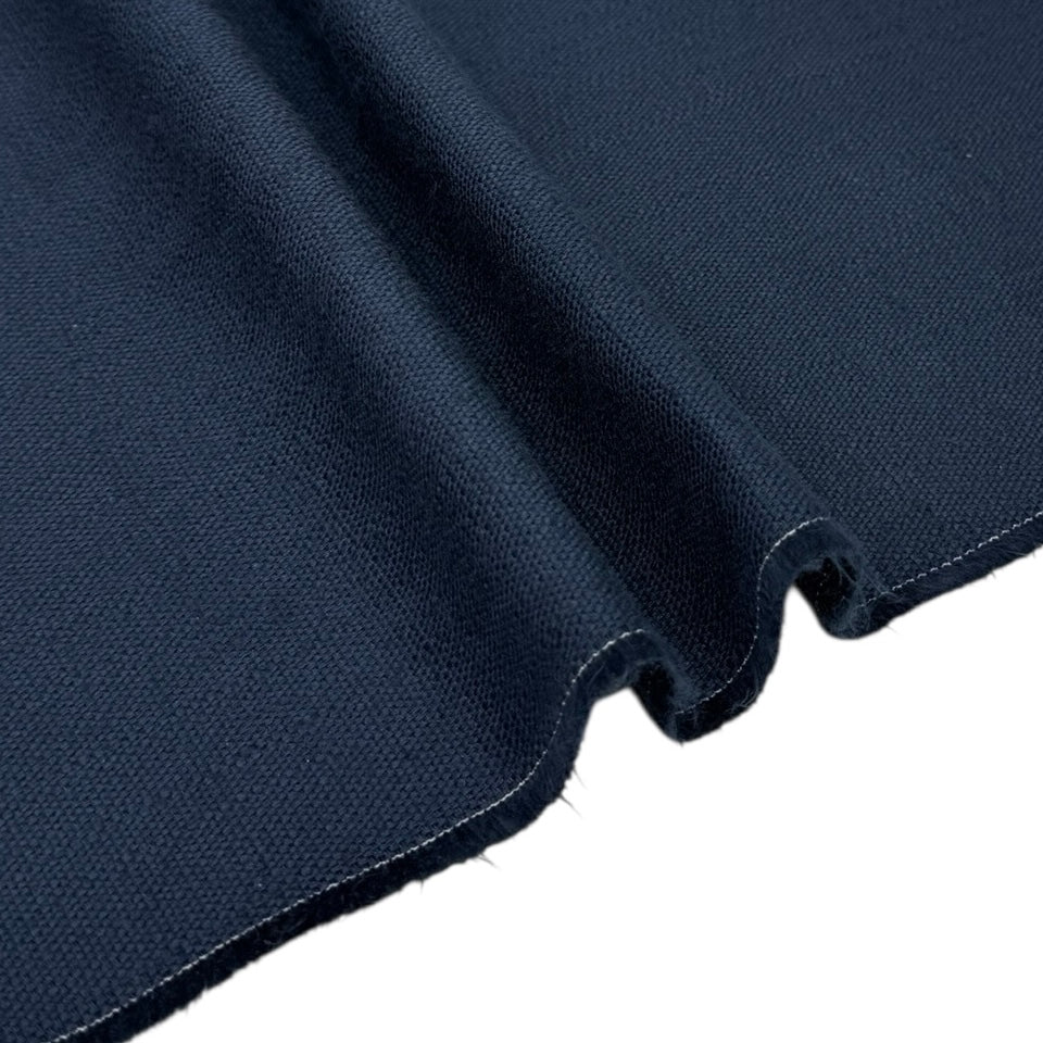 Crosshatch Cotton/Linen Canvas Midnight