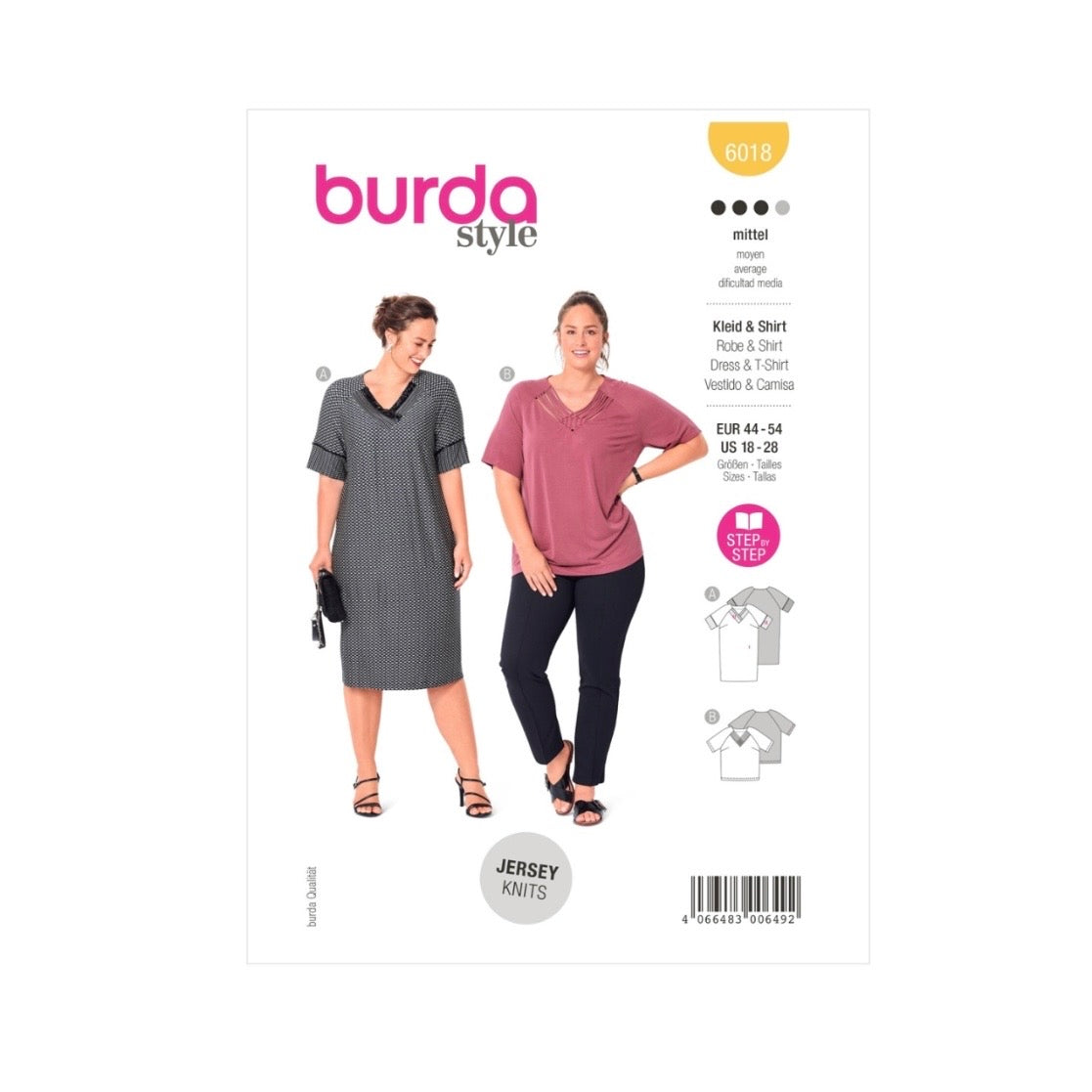 Burda Style 6018 - Dress & Shirt Sewing Pattern
