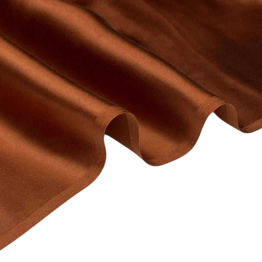Mulberry Silk Charmeuse Satin - Deep Copper