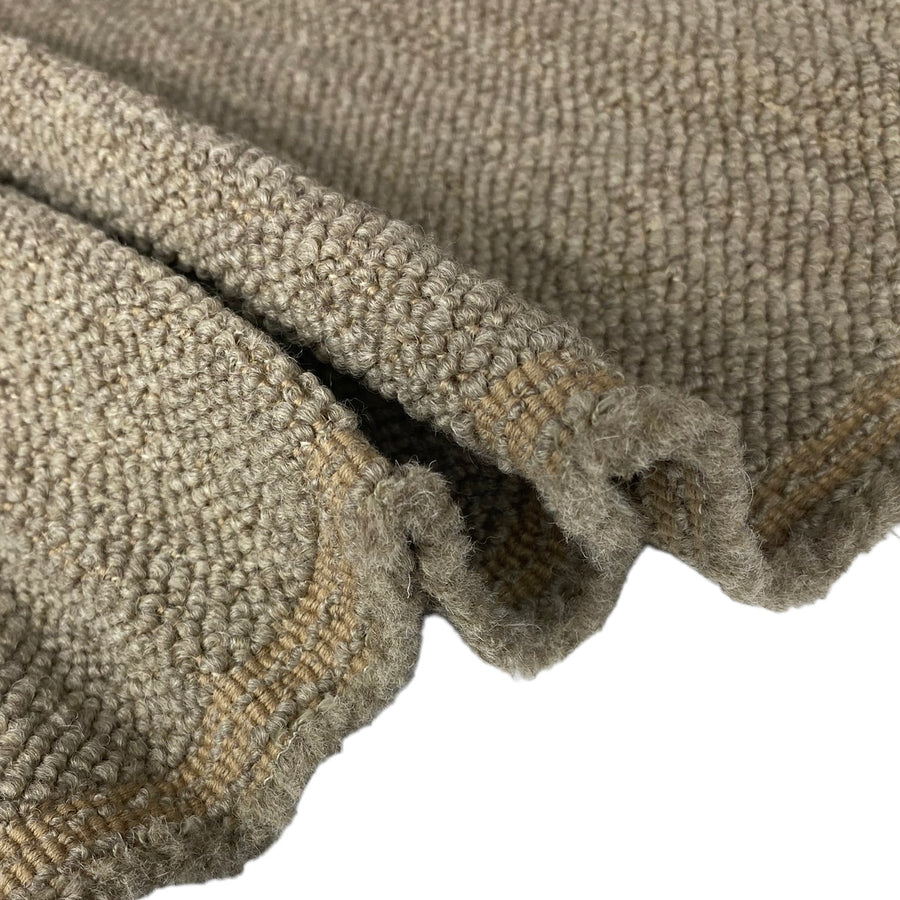 Wool Boucle Upholstery Designer Remnant  - Brown
