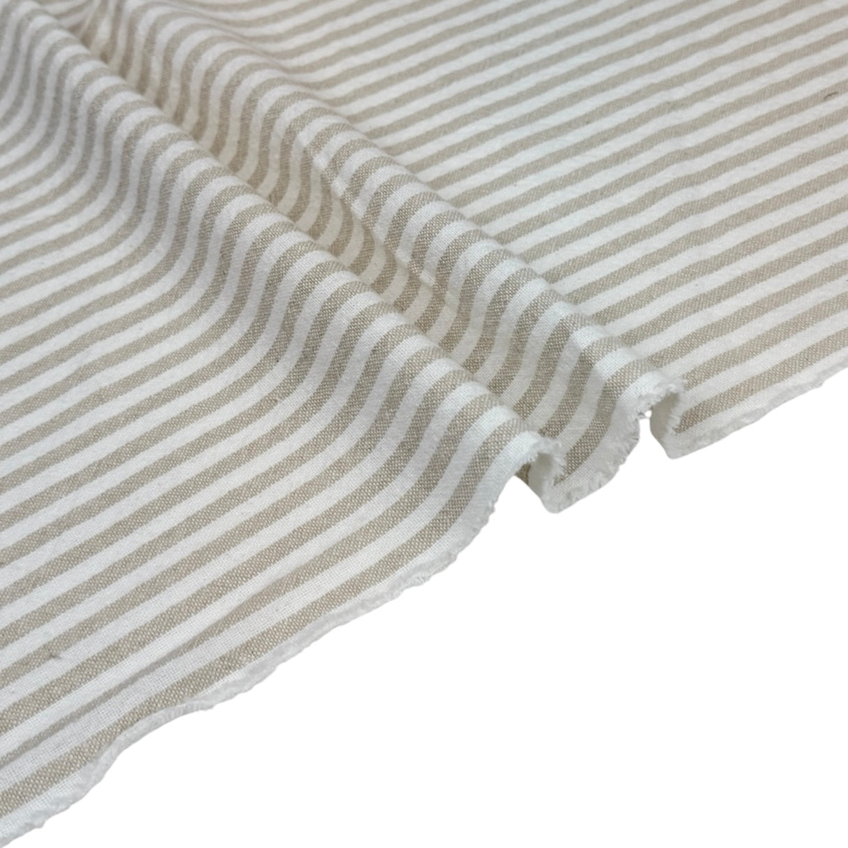 Striped Organic Cotton - Beige/White