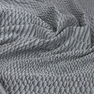 Snake Patterned Polyester Textured Stretch Knit - Grey