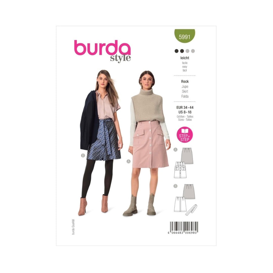 Burda Style 5991 - Skirt Sewing Pattern