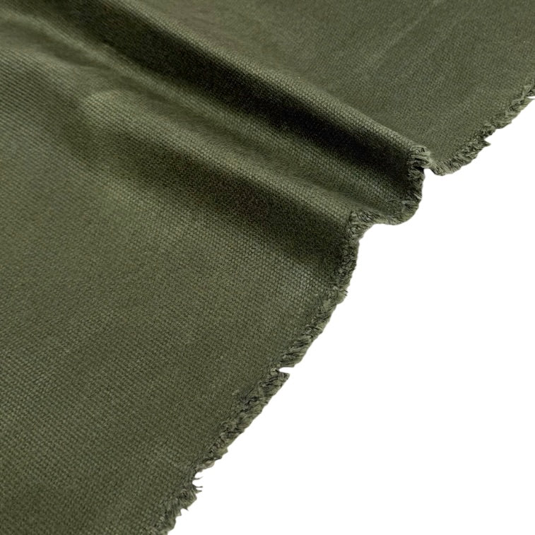 Waxed Cotton Canvas 17oz Beeswax - Green