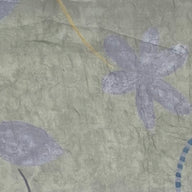 Floral Printed Polyester Crinkled Chiffon - Grey/Purple/Blue/Yellow