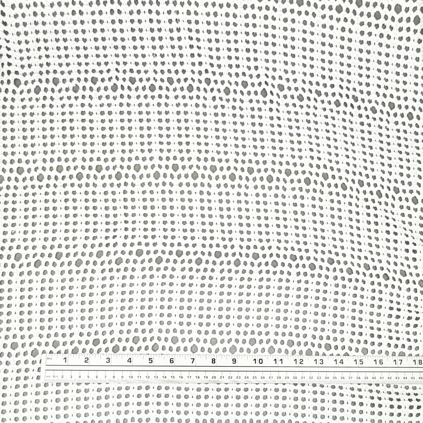 Polyester Eyelet Knit - White