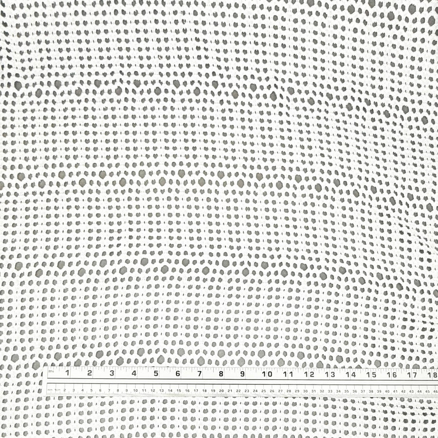 Polyester Eyelet Knit - White