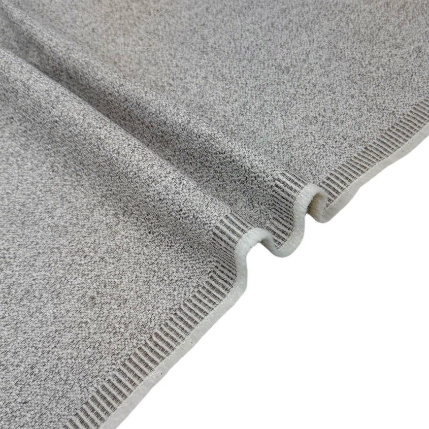 Woven Upholstery Remnant - White/Grey