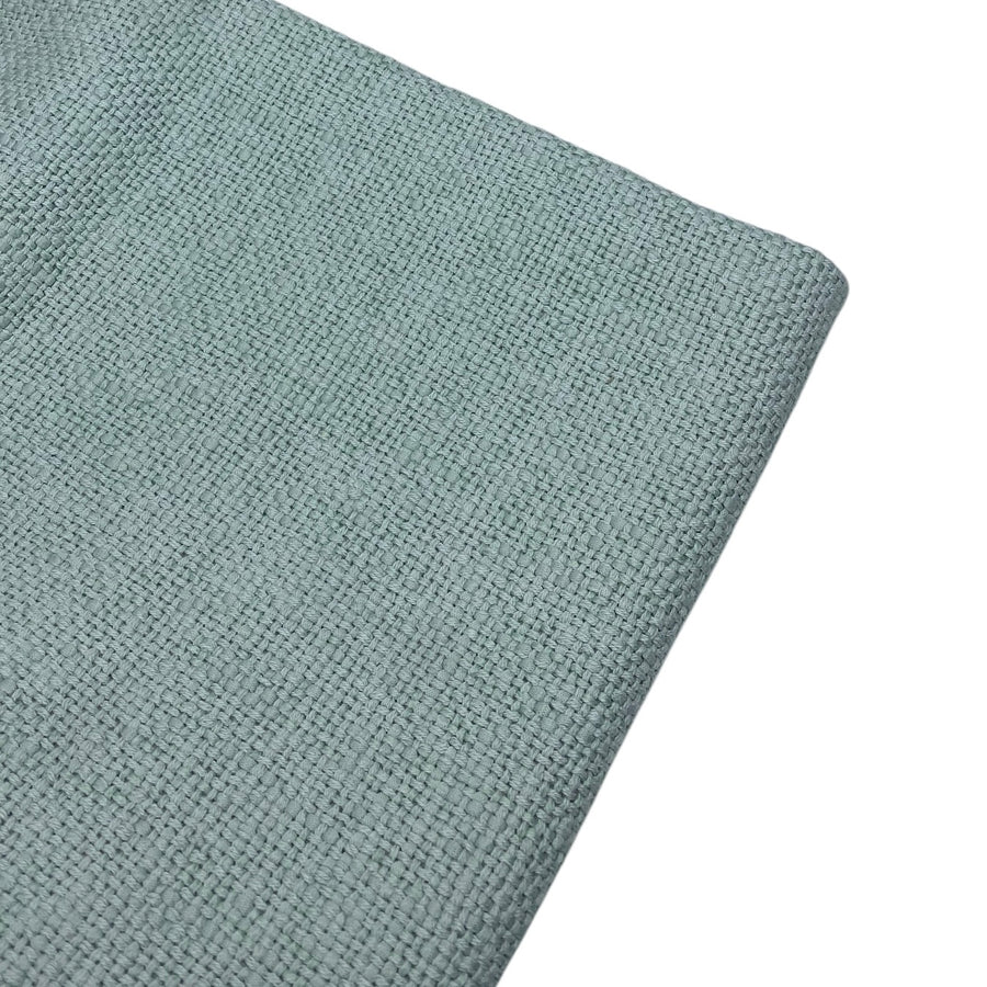 Woven Cotton Upholstery Remnant - Light Green