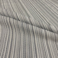 Striped Upholstery Remnant  - Beige/White/Black