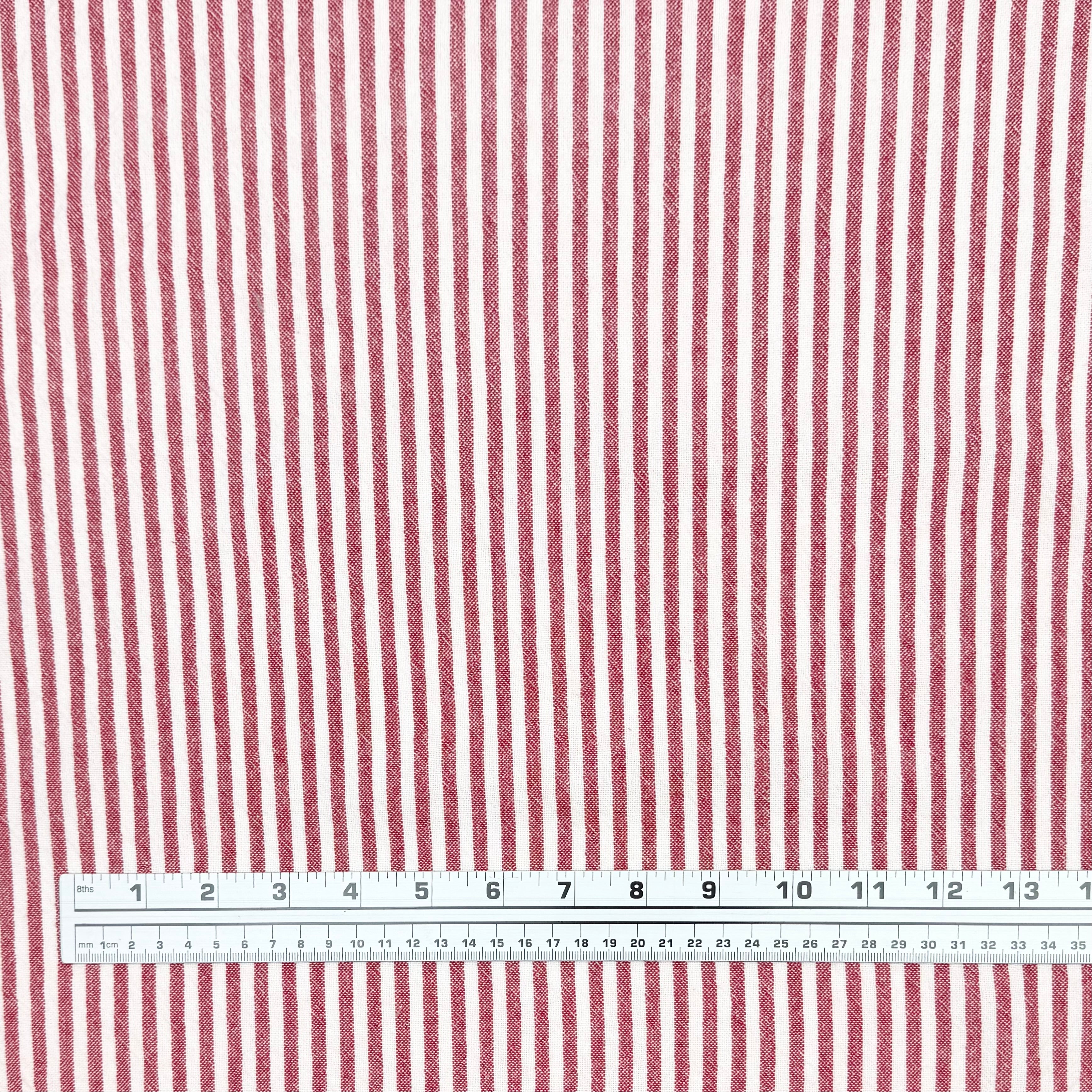 Striped Organic Cotton - Red/White