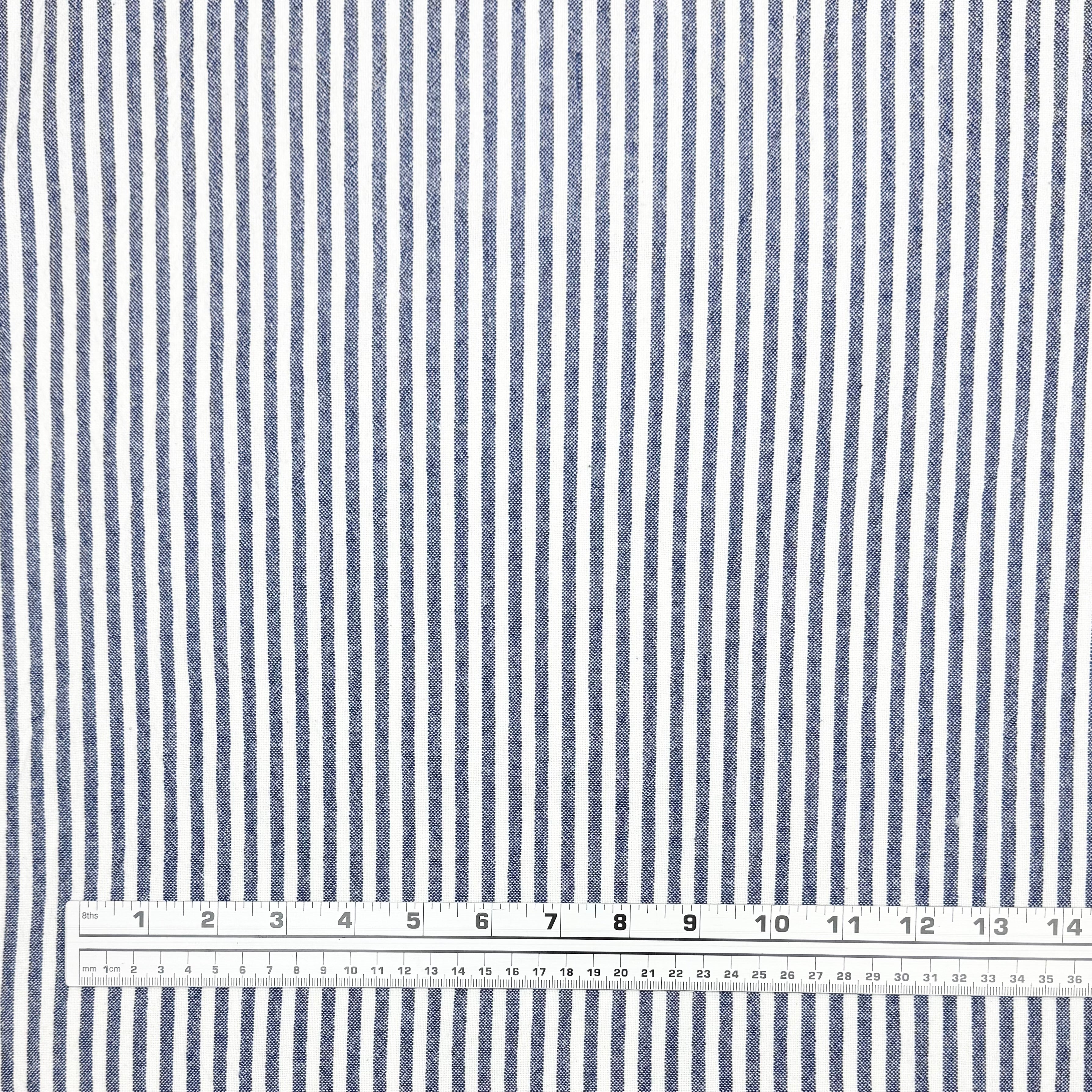Striped Organic Cotton - Navy/White