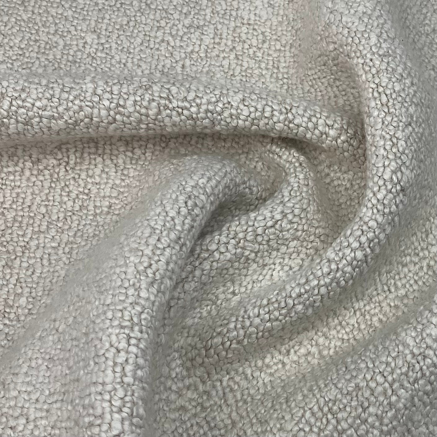 Wool Boucle Upholstery Remnant  - Ivory