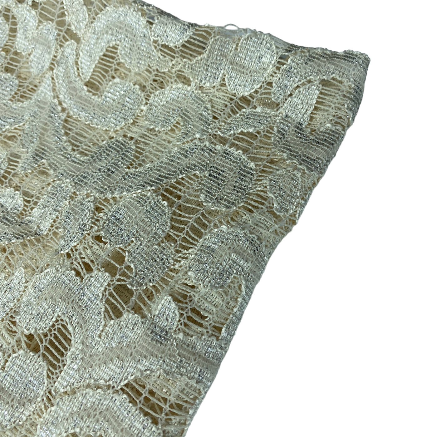 Corded Lace - Ivory/Silver