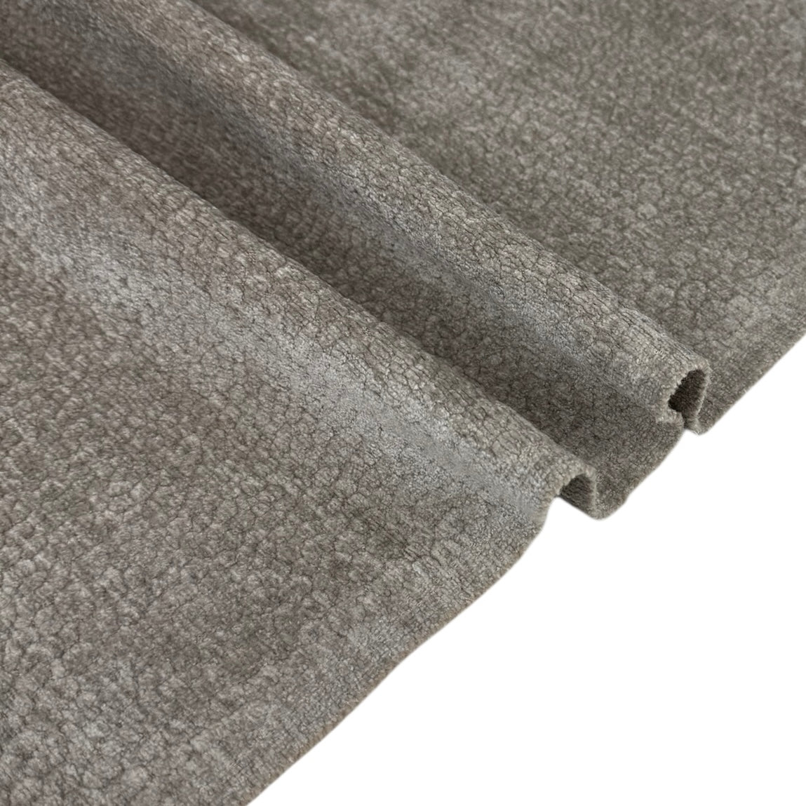 Patterned Chenille Upholstery Remnant  - Beige