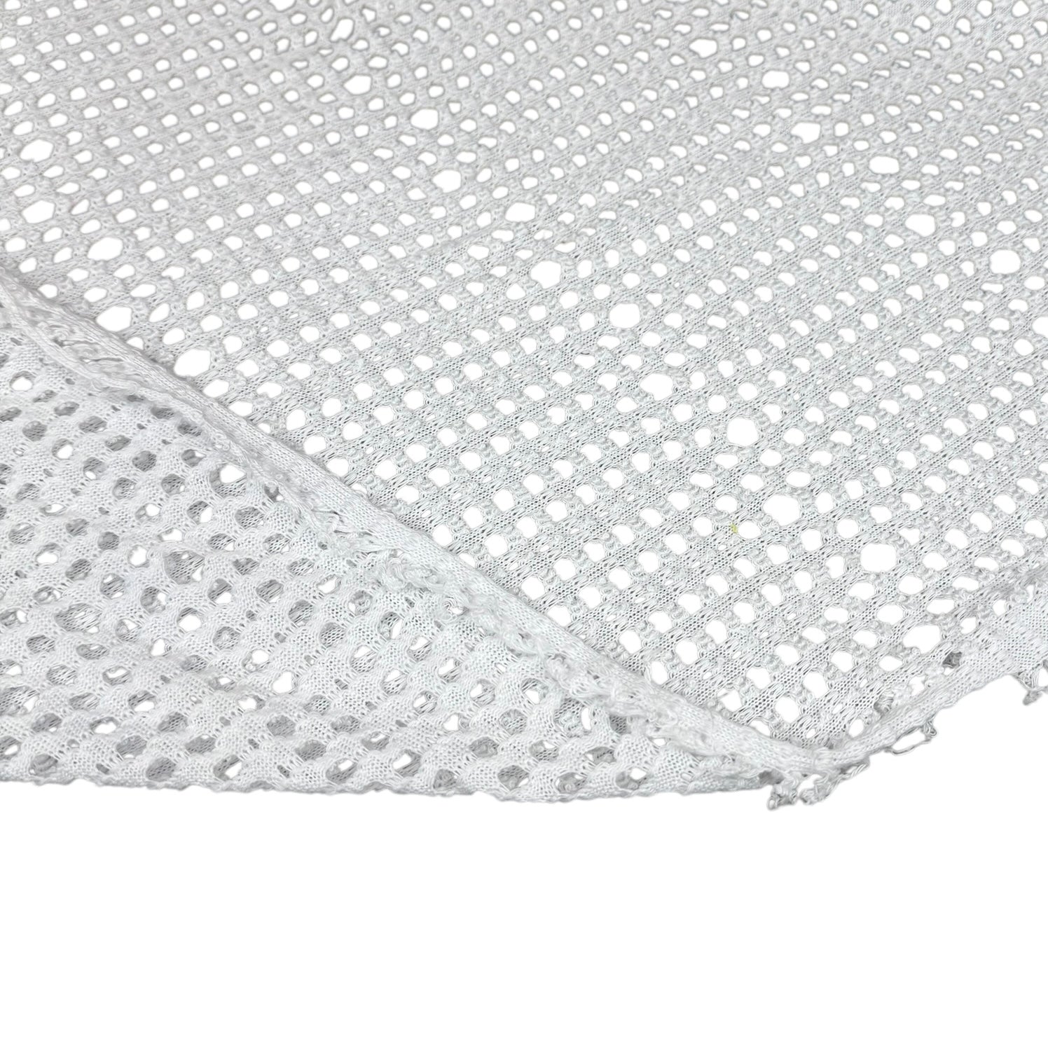 Polyester Eyelet Knit - White