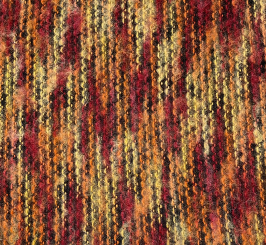 Chenille Mohair Knit - Red/Orange/Yellow