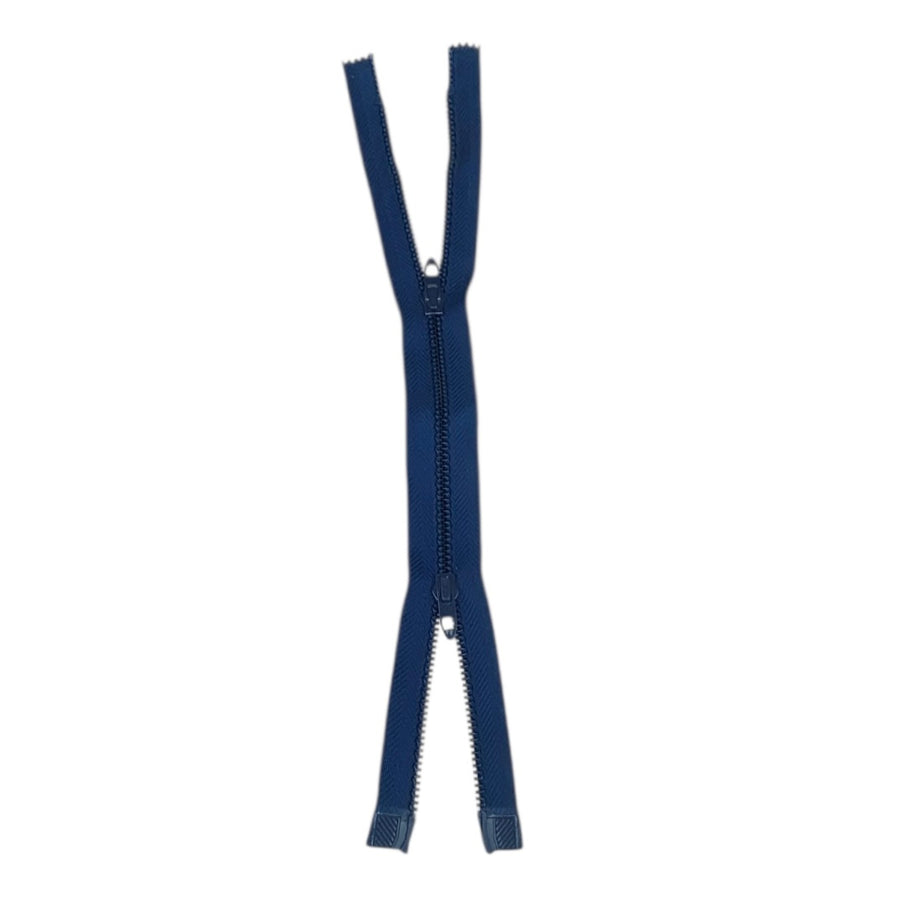 Two Way Coil Open-End Zipper 12.5” - Blue