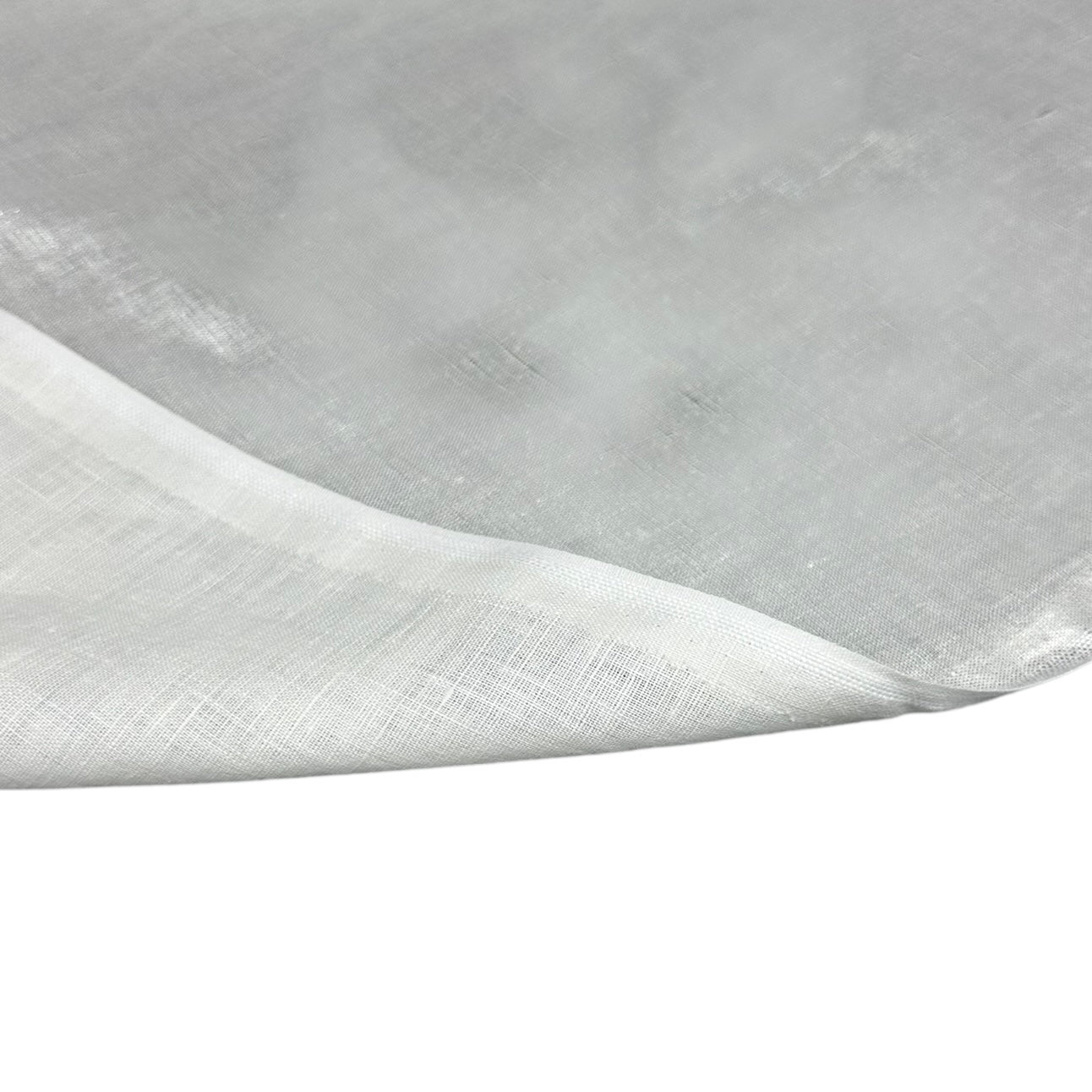 Lightweight Metallic Linen - Silver/White