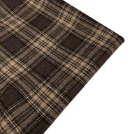 Plaid Wool Remnant - Brown/Orange/White