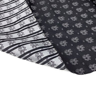 Silk Paisley Jacquard Remnant - Black/White