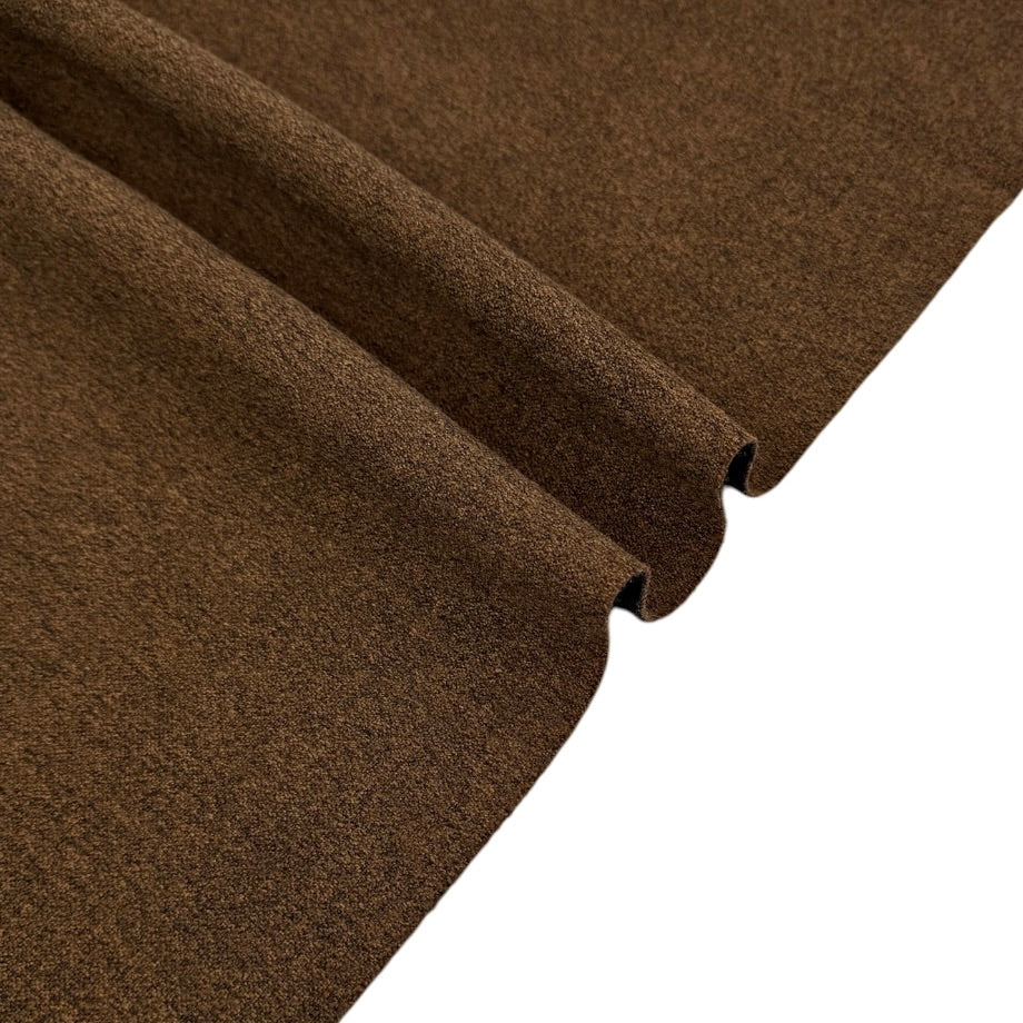 Woven Interfaced Upholstery Remnant - Heathered Brown