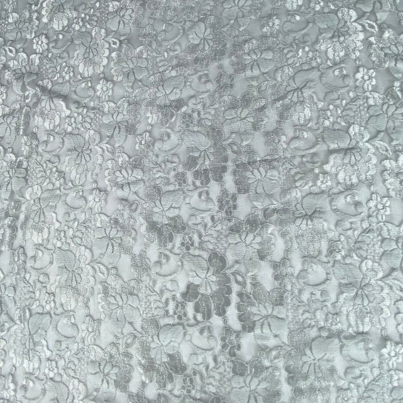 Stretch Floral Lace - Grey