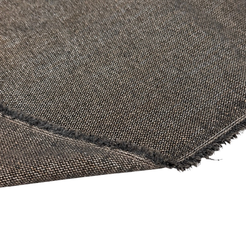 Chenille Upholstery Remnant - Grey/Gold/Ivory