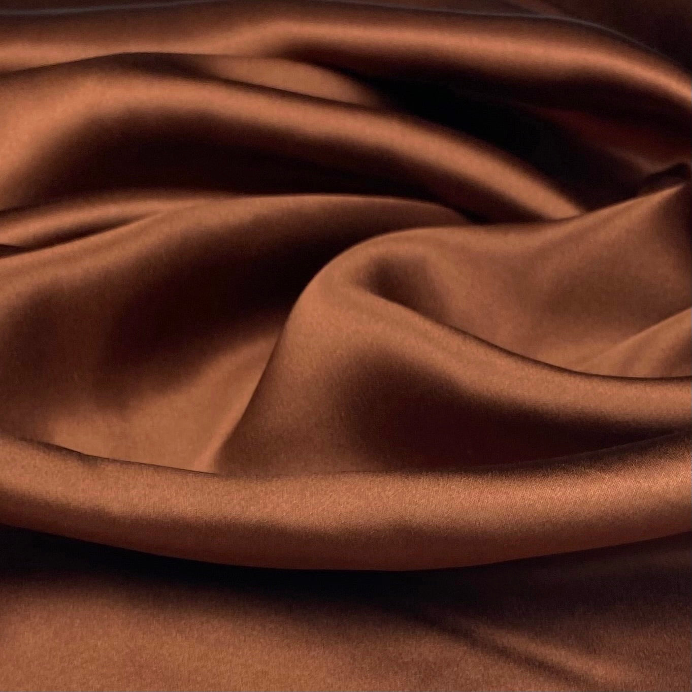Mulberry Silk Charmeuse Satin - Brown