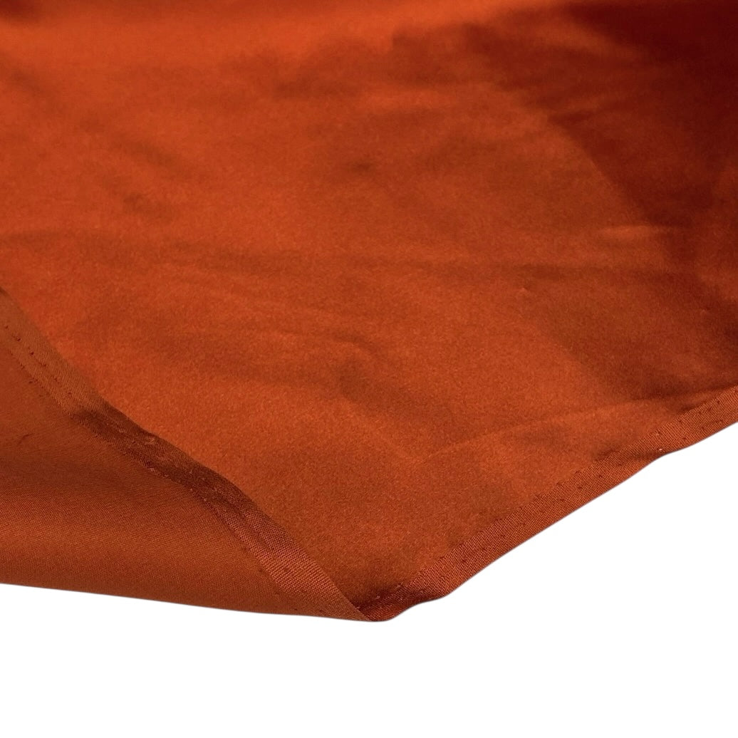 Mulberry Silk Charmeuse Satin - Rust Orange