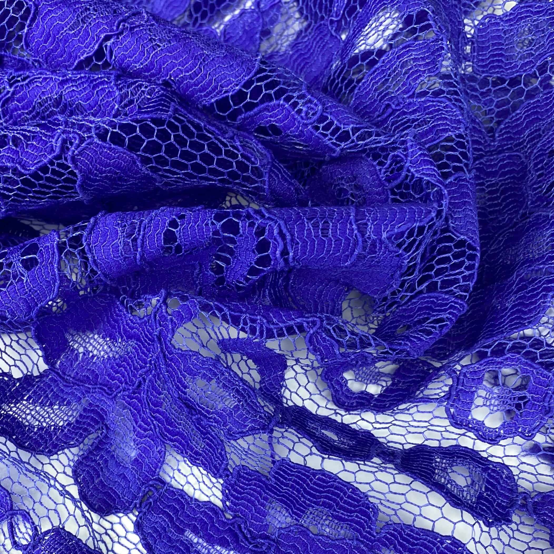 Floral Corded Lace - Purple