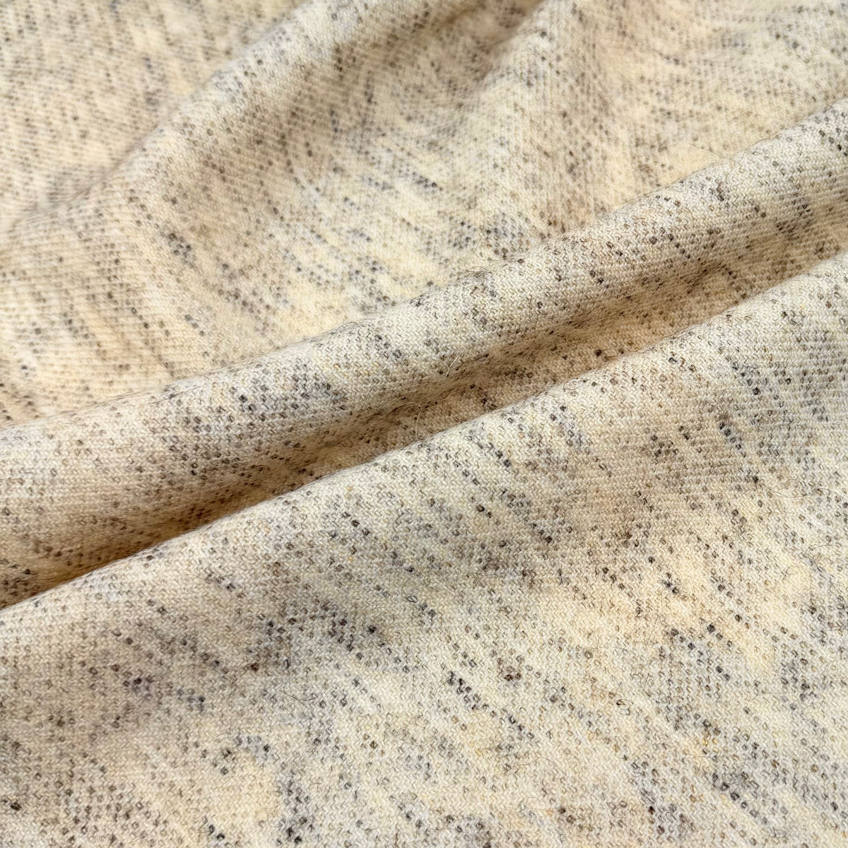 Woven Wool Remnant - Heathered Beige