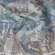 Patterned Upholstery Remnant - White/Pink/Blue/Green