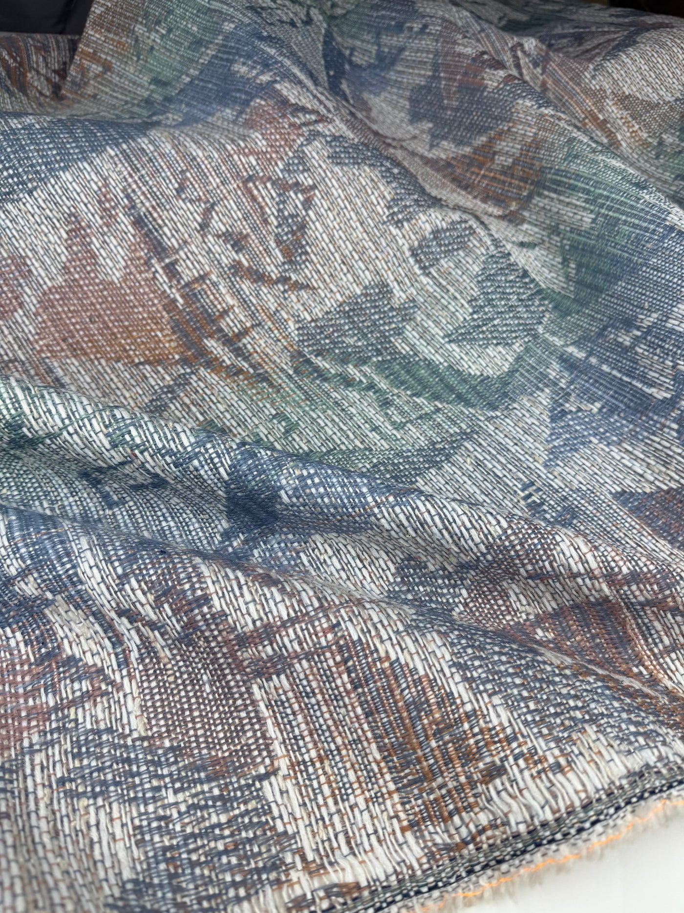 Patterned Upholstery Remnant - White/Pink/Blue/Green