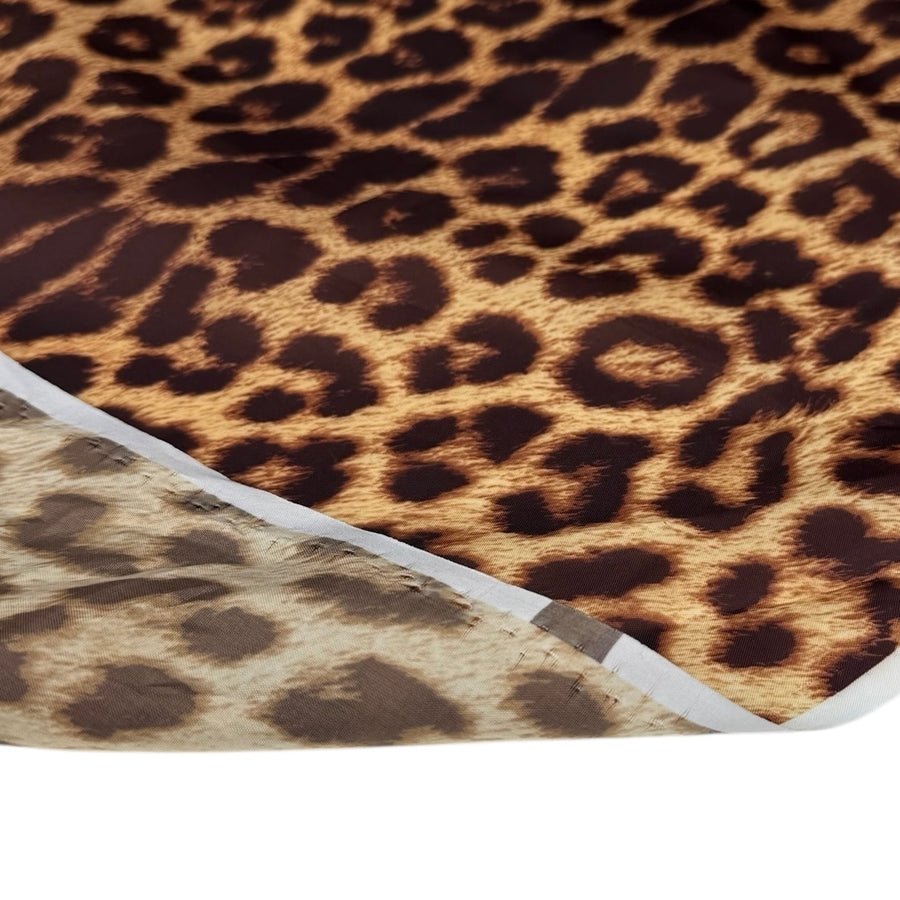 Cheetah Printed Polyester Nylon Lining - Brown