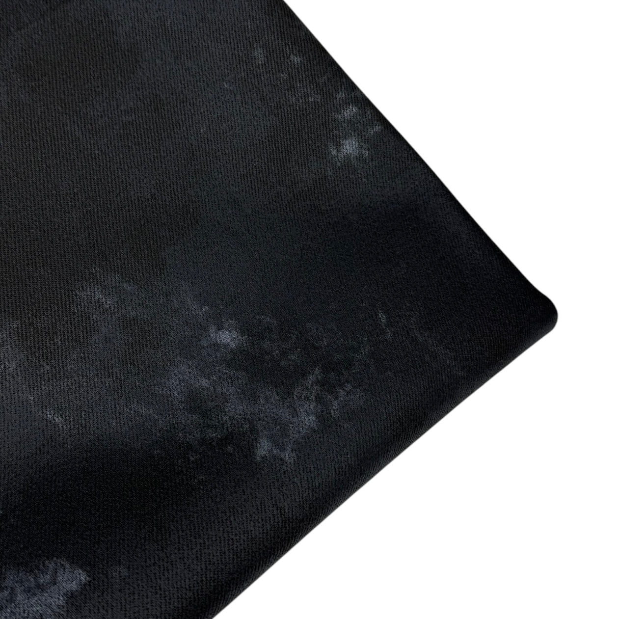 Distressed Coated Stretch Twill Canvas Charcoal