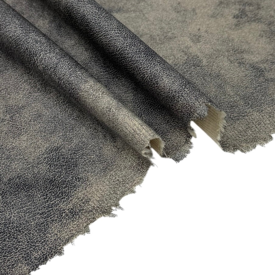 Distressed Coated Stretch Twill Canvas Sand